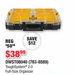 Runnings DEWALT ToughSystem 2.0 Full-Size Organizer offer