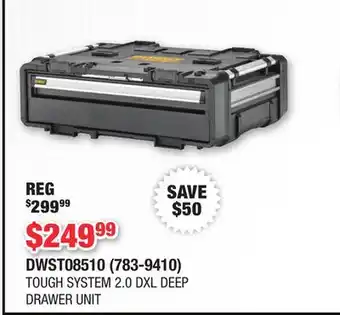 Runnings DEWALT TOUGH SYSTEM 2.0 DXL DEEP DRAWER UNIT offer