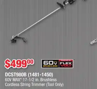 Runnings 60V MAX 17-1/2 in. Brushless Cordless String Trimmer offer