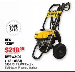 Runnings 2400 PSI 13 AMP Electric Cold-Water Pressure Washer offer