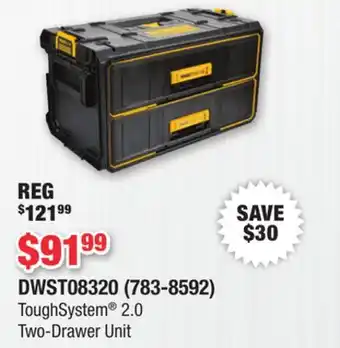 Runnings DEWALT ToughSystem 2.0 Two-Drawer Unit offer
