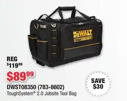 Runnings Dewalt ToughSystem 2.0 Jobsite Tool Bag offer