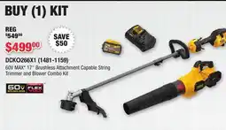 Runnings DEWALT 60V MAX* 17 Brushless Attachment Capable String Trimmer and Blower Combo Kit offer