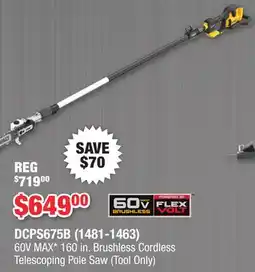 Runnings Dewalt 60V MAX* 160 in. Brushless Cordless Telescoping Pole Saw offer