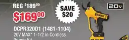 Runnings DEWALT 20V MAX 1-1/2 in Cordless Pruner Kit offer