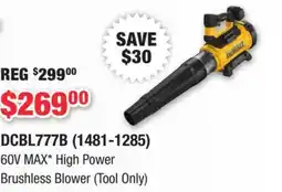 Runnings DEWALT 60V MAX* High Power Brushless Blower (Tool Only) offer