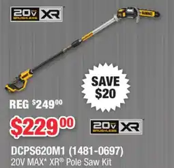 Runnings 20V MAX* XR Pole Saw Kit offer