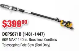 Runnings DEWALT 60V MAX* 140 in. Brushless Cordless Telescoping Pole Saw offer