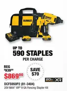 Runnings DEWALT 20V MAX XR 9 GA Fencing Stapler Kit offer