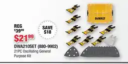 Runnings DEWALT 21PC Oscillating General Purpose Kit offer
