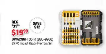 Runnings DEWALT 35 PC Impact Ready FlexTorq Set offer