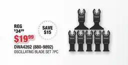 Runnings DEWALT OSCILLATING BLADE SET 7PC offer