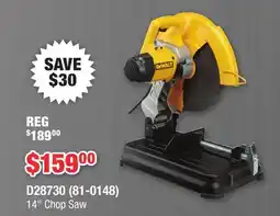 Runnings DEWALT 14 Chop Saw offer