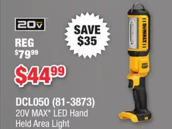 Runnings DEWALT 20V MAX* LED Hand Held Area Light offer