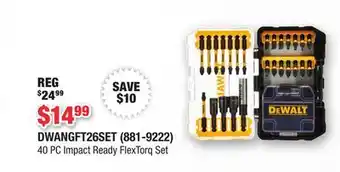 Runnings DEWALT 40 PC Impact Ready FlexTorq Set offer