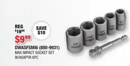 Runnings MAX IMPACT SOCKET SET W/ADAPTR 6PC offer