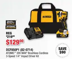 Runnings DEWALT ATOMIC 20V MAX Brushless Cordless 3-Speed 1/4 Impact Driver Kit offer