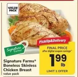Safeway Signature Farms Boneless Skinless Chicken Breast offer