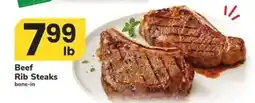 Safeway Beef Rib Steaks offer