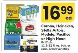 Safeway Corona, Heineken, Stella Artois, Modelo, Pacifico or High Noon offer