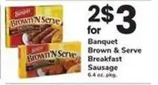 Safeway Banquet Brown & Serve Breakfast Sausage offer
