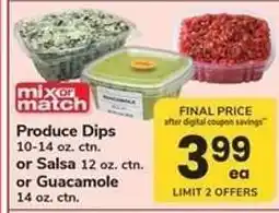 Safeway Produce Dips or Salsa or Guacamole offer
