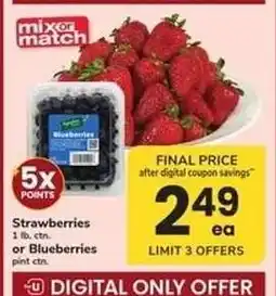 Safeway Strawberries or Blueberries offer