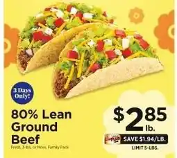 ShopRite 80% Lean Ground Beef offer