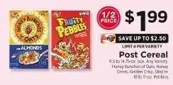 ShopRite Post Cereal offer