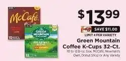 ShopRite Green Mountain Coffee K-Cups 32-Ct offer