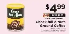 ShopRite Chock full O'Nuts Ground Coffee offer