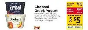 ShopRite Chobani Greek Yogurt offer