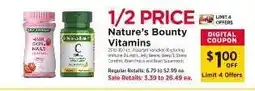 ShopRite Nature's Bounty Vitamins offer