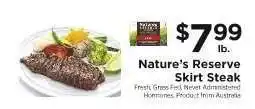 ShopRite Nature's Reserve Skirt Steak offer