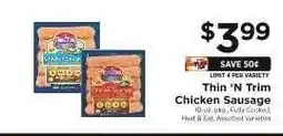ShopRite Thin 'N Trim Chicken Sausage offer