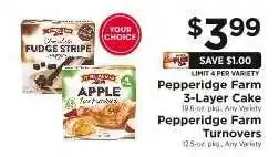 ShopRite Pepperidge Farm 3-Layer Cake or Turnovers offer