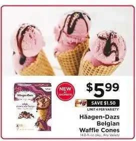 ShopRite Häagen-Dazs Belgian Waffle Cones offer