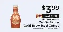 ShopRite Califia Farms Cold Brew Iced Coffee offer