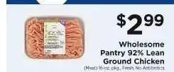 ShopRite Wholesome Pantry 92% Lean Ground Chicken offer