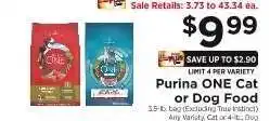 ShopRite Purina ONE Cat or Dog Food offer
