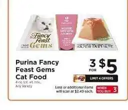 ShopRite Purina Fancy Feast Gems Cat Food offer