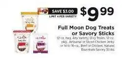 ShopRite Full Moon Dog Treats or Savory Sticks offer