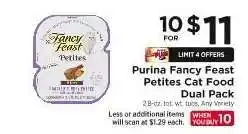 ShopRite Purina Fancy Feast Petites Cat Food Dual Pack offer