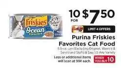 ShopRite Purina Friskies Favorites Cat Food offer