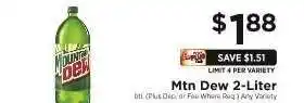 ShopRite Mtn Dew 2-Liter offer