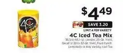 ShopRite 4C Iced Tea Mix offer