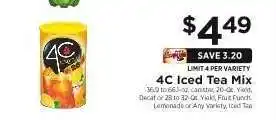ShopRite 4C Iced Tea Mix offer
