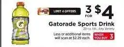 ShopRite Gatorade Sports Drink offer