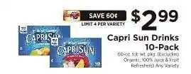 ShopRite Capri Sun Drinks 10-Pack offer