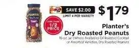 ShopRite Planter’s Dry Roasted Peanuts offer